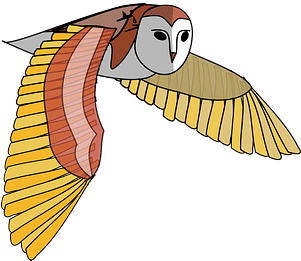 Owl In Flight Clipart - Png Download (300x271), Png Download