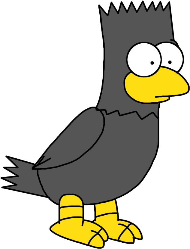 Bart As The Raven By Marcospower1996 - Bart Treehouse Of Horror Clipart (633x827), Png Download