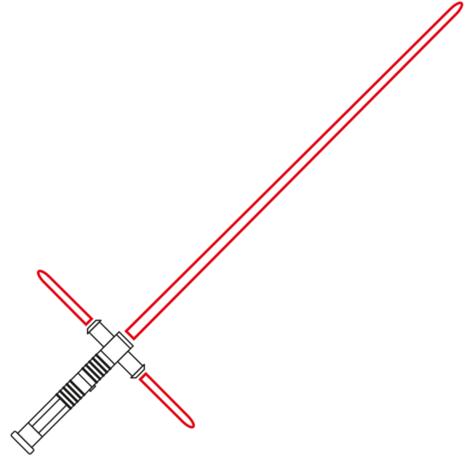 Lightsaber Crossguard Hilt Blade Sabre - Crossguard Lightsaber Png Clipart (573x573), Png Download