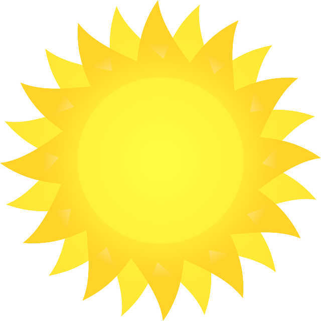 Sun, Bright, Shine, Summer, Sunflower, Sunshine, Yellow - Uit Eten Clipart (640x640), Png Download