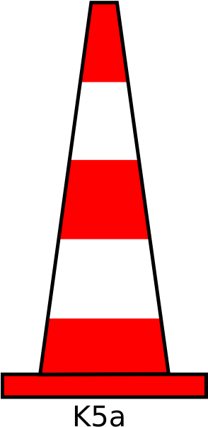 Traffic Cone Color Vector Drawing - Traffic Cone Clipart (600x600), Png Download