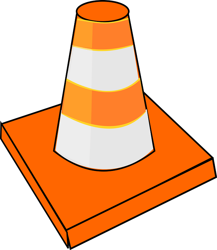 Traffic Cone Clipart - Cartoon Traffic Cone Png Transparent Png (695x800), Png Download