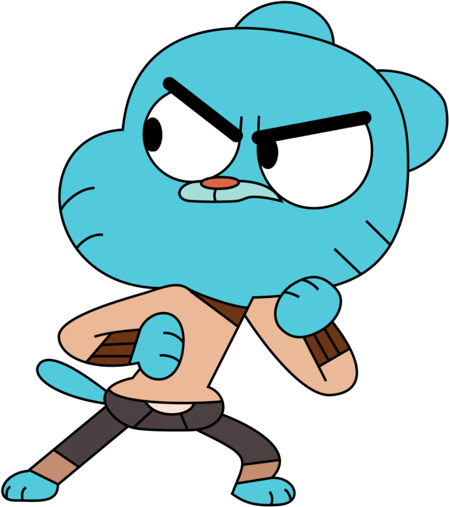Gumball Watterson Fight Clipart (896x1024), Png Download