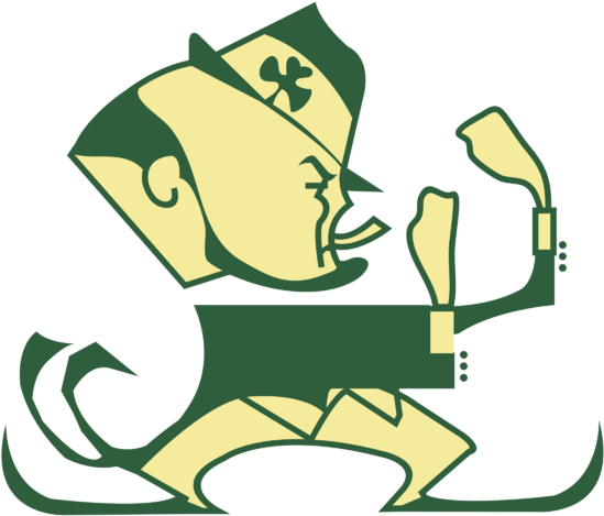 Vintage Notre Dame Fighting Irish Logo Clipart (800x600), Png Download