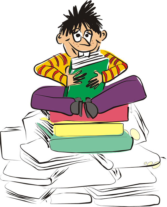 Reading Clipart (581x720), Png Download