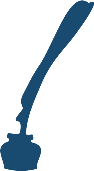 Inkwell With Quill Silhouette Vector Image - Inkwell Vector Png Clipart (600x600), Png Download