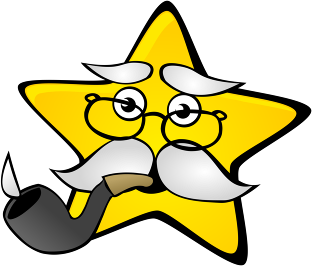 Artwork,smiley,yellow - Old Star Clipart - Png Download (750x750), Png Download