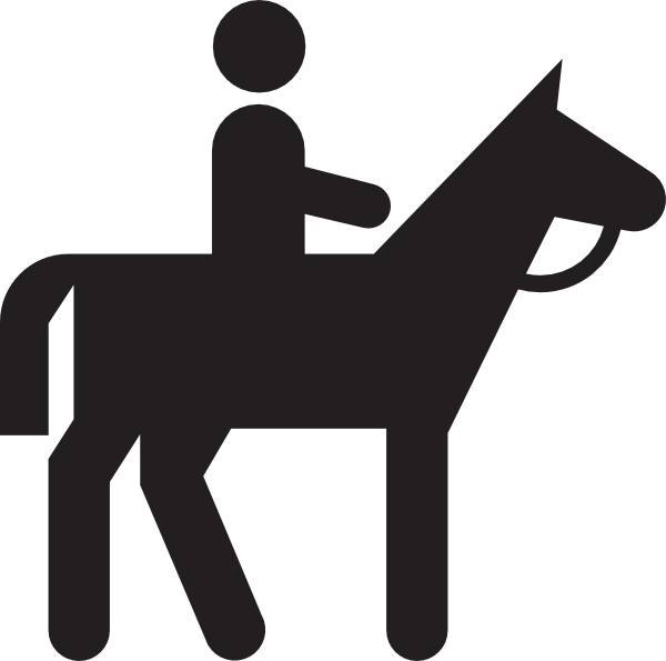 Horse&rider Equestrianism Trail Riding Clip Art Stick Figure Riding A