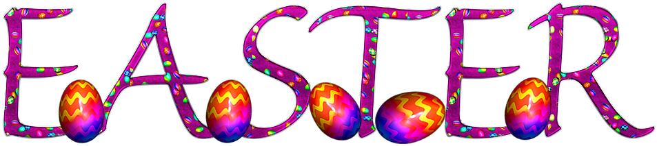 Easter Letters Png Clipart (960x428), Png Download