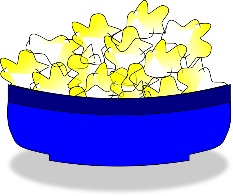 Area,food,artwork - Bowl Of Popcorn In Clipart - Png Download (891x750), Png Download