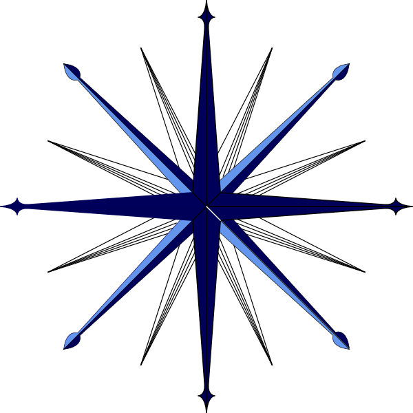 Black And White Compass Logo Clipart (600x600), Png Download