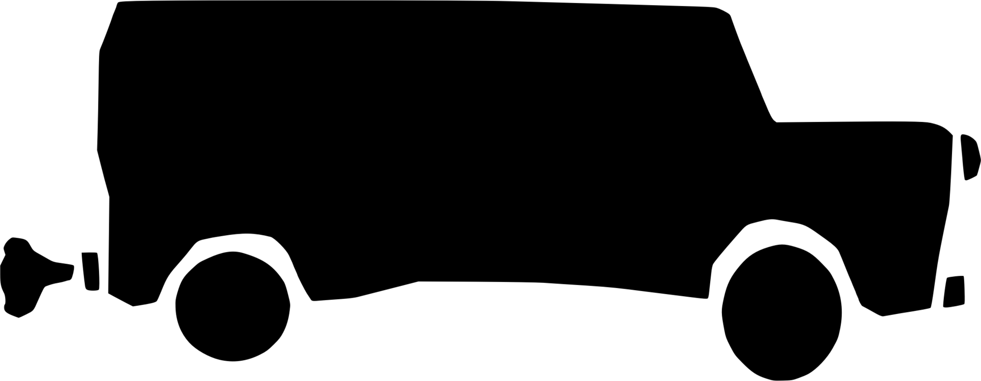 Silhouette,monochrome Photography,car Clipart (1931x750), Png Download