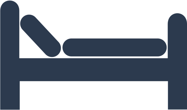 Transparent Hospital Beds Clipart - Clip Art Bed Simple - Png Download (769x451), Png Download