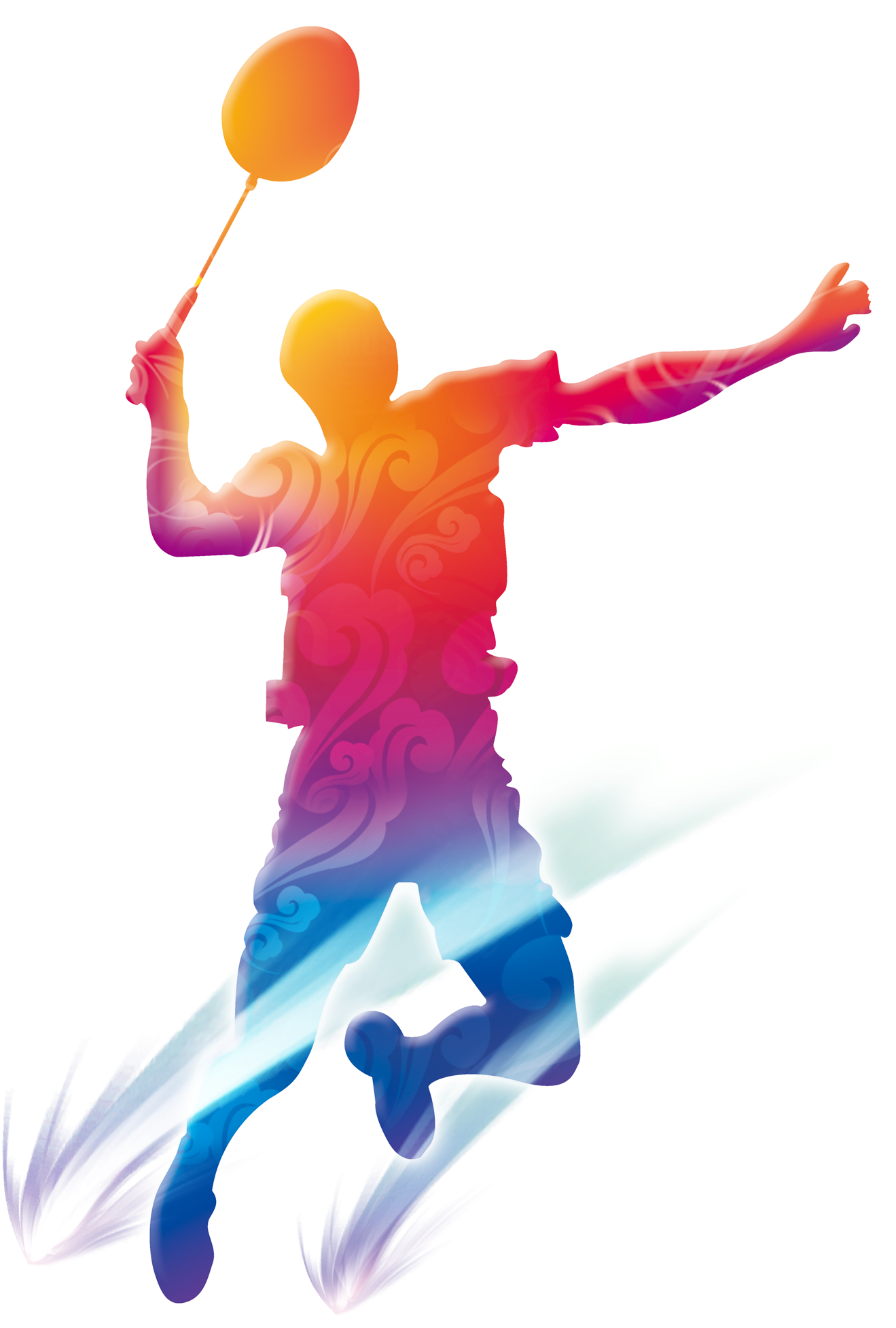 Of Silhouettes Badminton Playing People Free Hd Image Clipart (2480x3508), Png Download