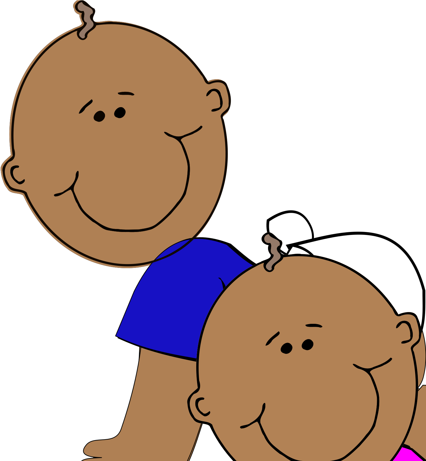 Clip Art Baby African American Twins Boy - Png Download (1600x1600), Png Download