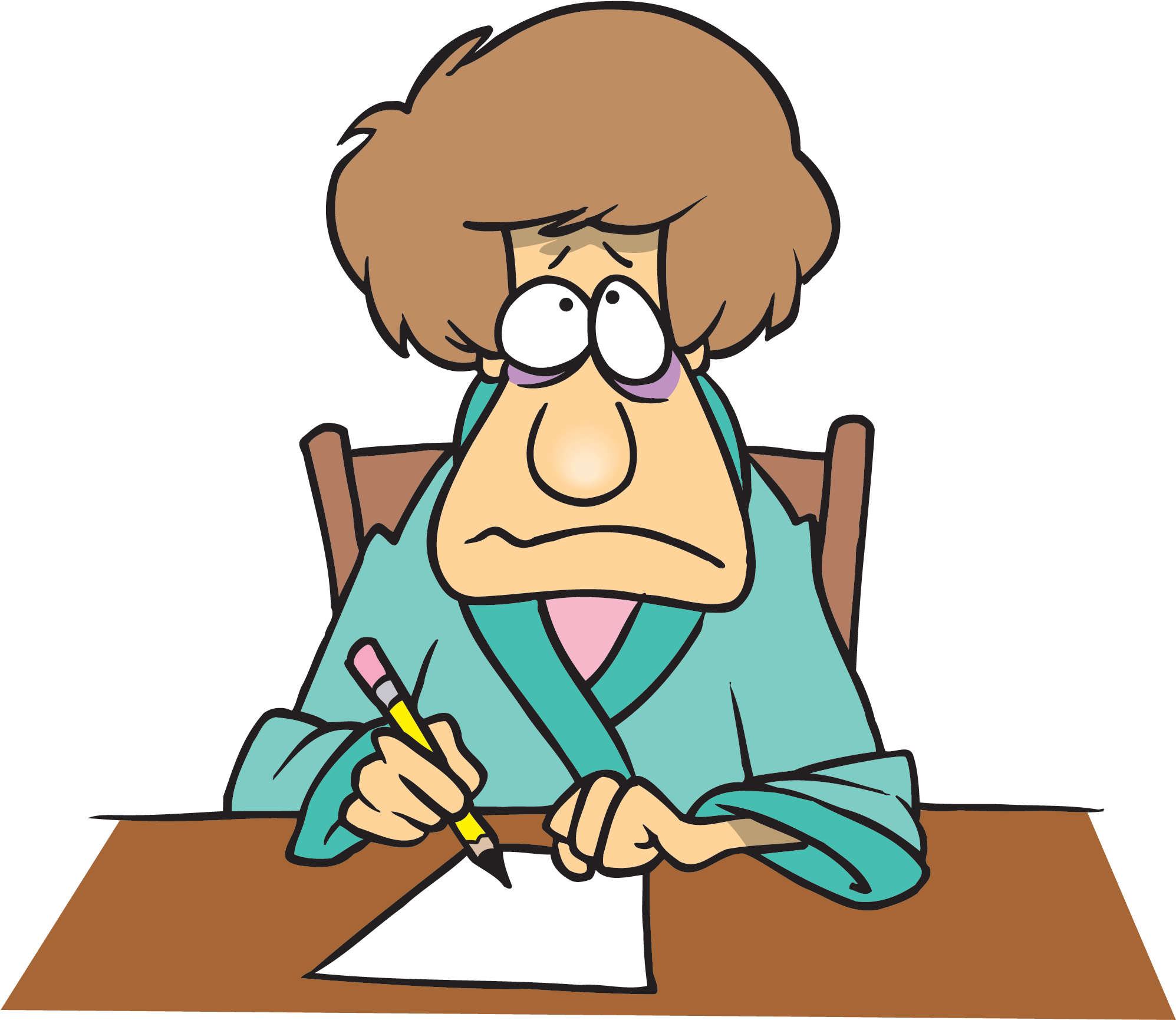 Writer Clipart Woman Writer - Writing A Letter Clipart - Png Download