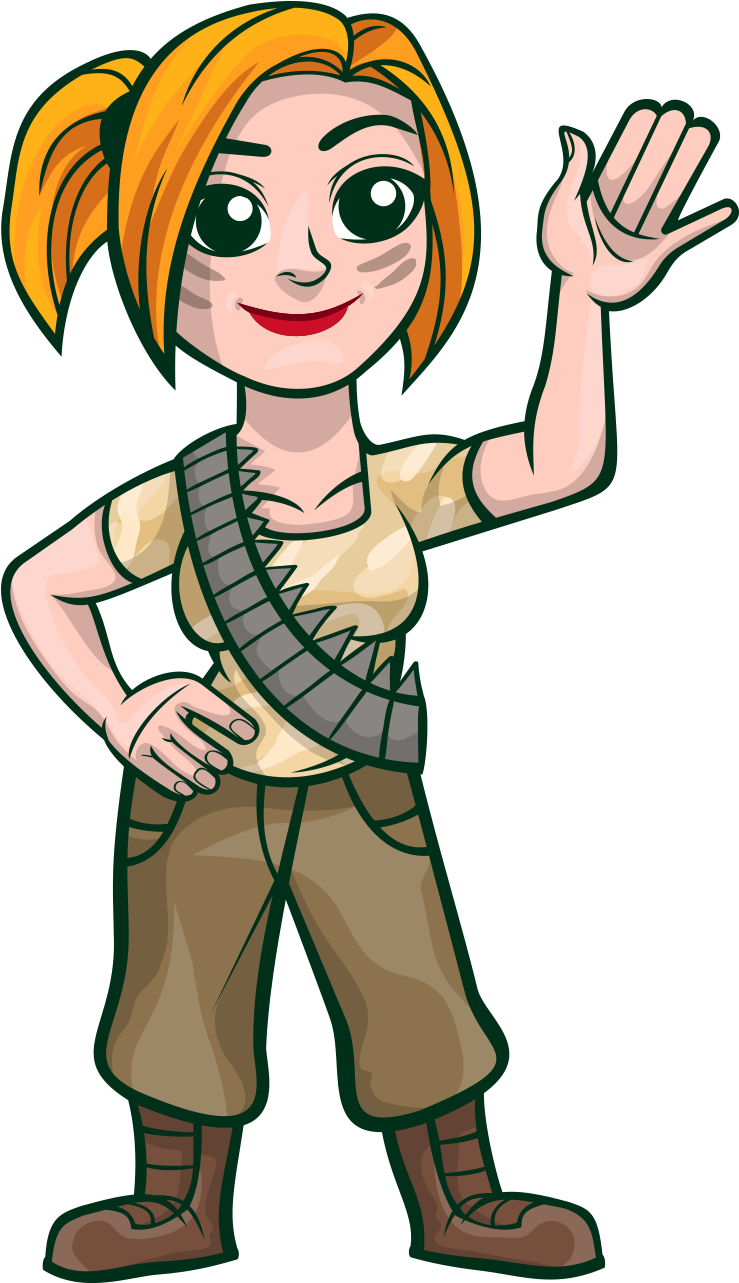 Drawn Soldier Girl - Female Soldier Clipart Png Transparent Png (1170x1282), Png Download