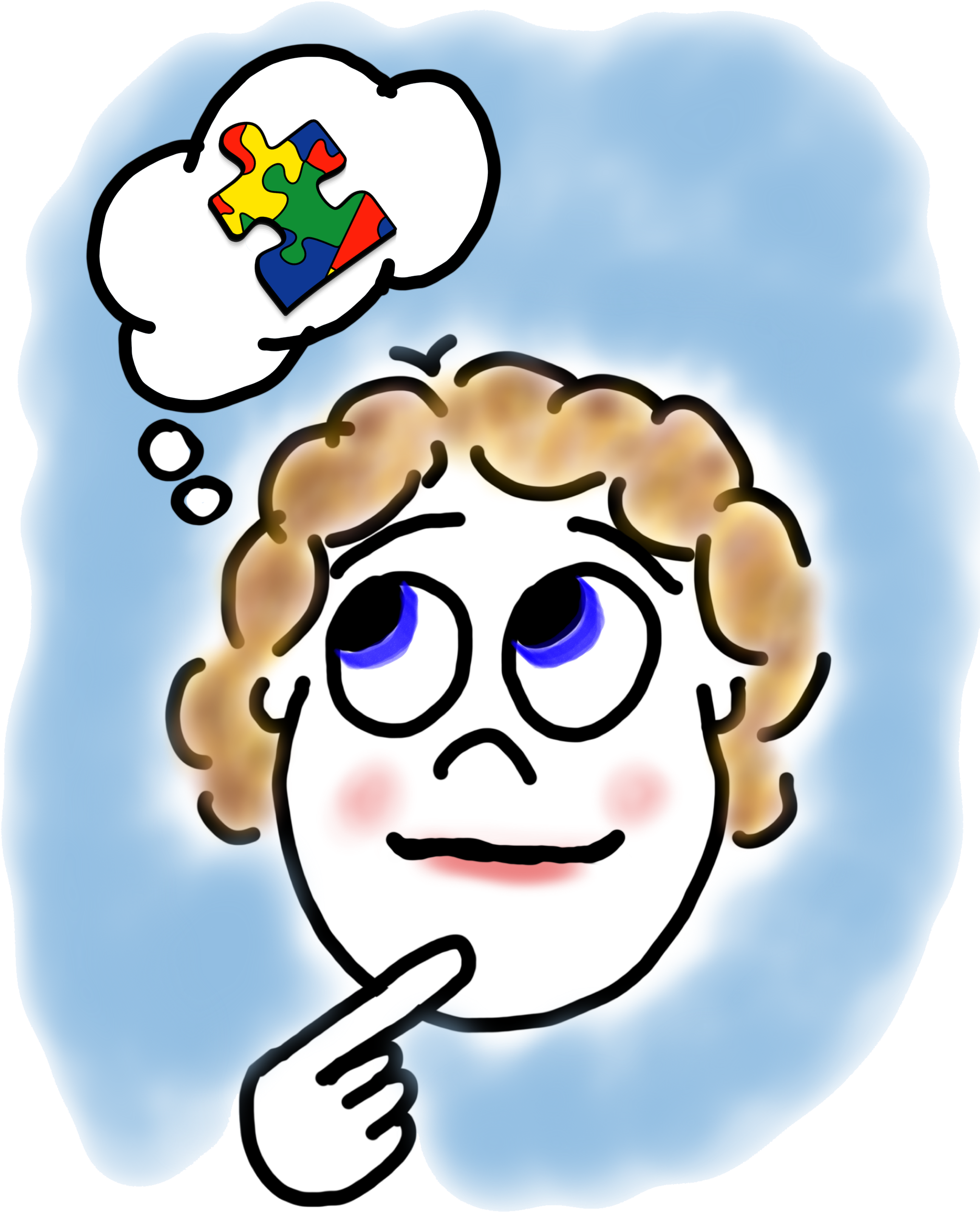 The Puzzled Loving And - Cartoon Clipart (2048x2732), Png Download