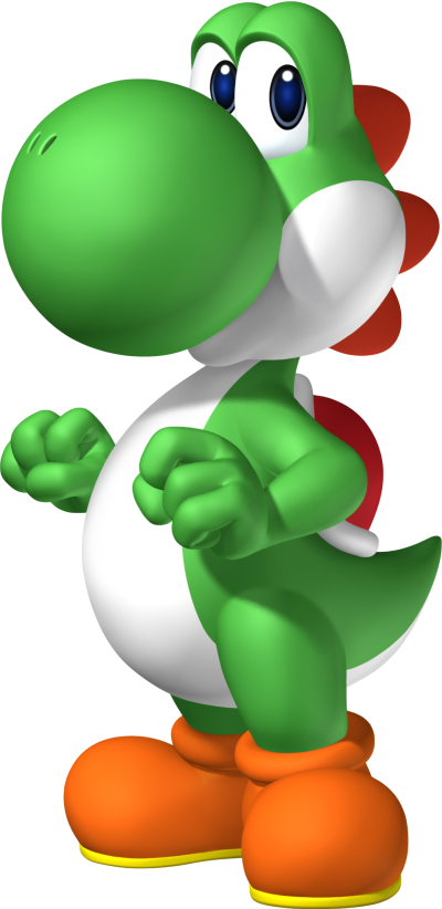 Yoshi Mario Clipart (400x822), Png Download