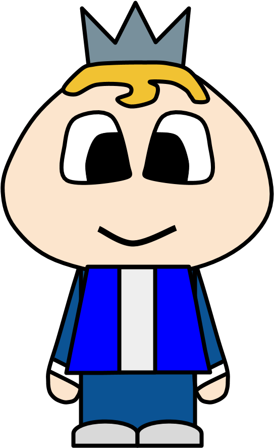 Prince, Crown, Big Eyes, Cartoon Person - Cartoon Black Crown Line Clipart (816x1056), Png Download