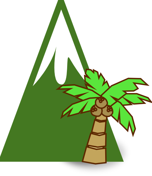 Transparent Moutain Clipart - Coconut Tree Drawing - Png Download (516x596), Png Download