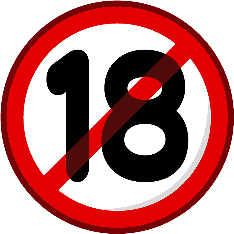 No One Under Eighteen Emoji Clipart - Clip Art No U Turn Sign - Png Download (800x800), Png Download