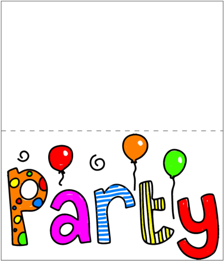Party Word Clipart (500x647), Png Download