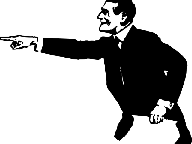 Transparent Pointing Up Clipart - Clipart Man Pointing Finger - Png Download (640x480), Png Download