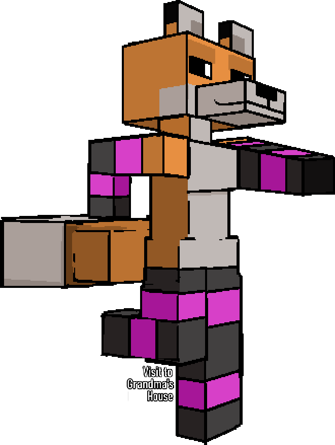 Minecraft Fox Shitpost - Minecraft Fox Thigh Highs Clipart (660x878), Png Download