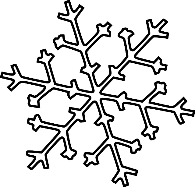 Snowflake Outline Clip Art - Png Download (640x614), Png Download