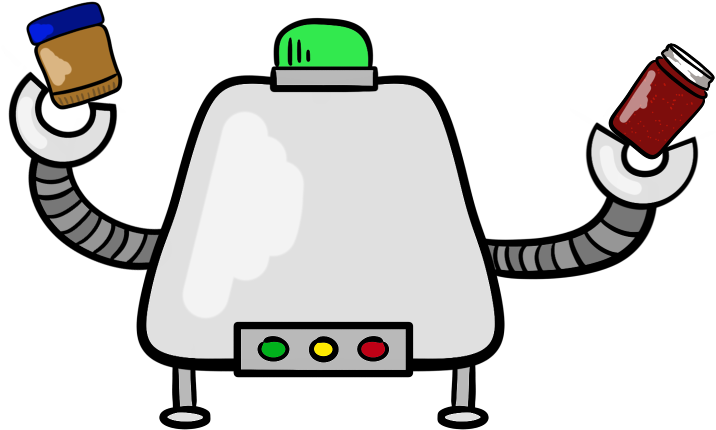 Peanut Butter And Jelly Sandwich Robot - Peanut Butter And Jelly Sandwich Clipart (1000x500), Png Download
