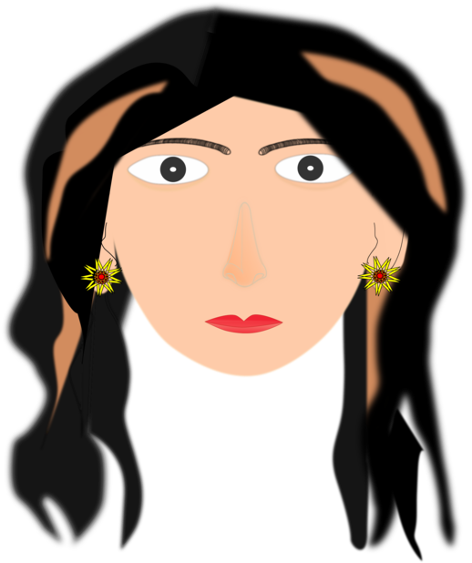 Art,black Hair,facial Hair - Facial Hair Clipart (530x750), Png Download