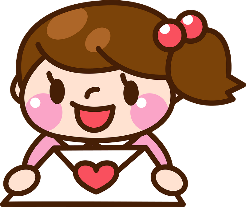 Girl Love Letter Clipart - Woman In Love Cartoons - Png Download (800x673), Png Download