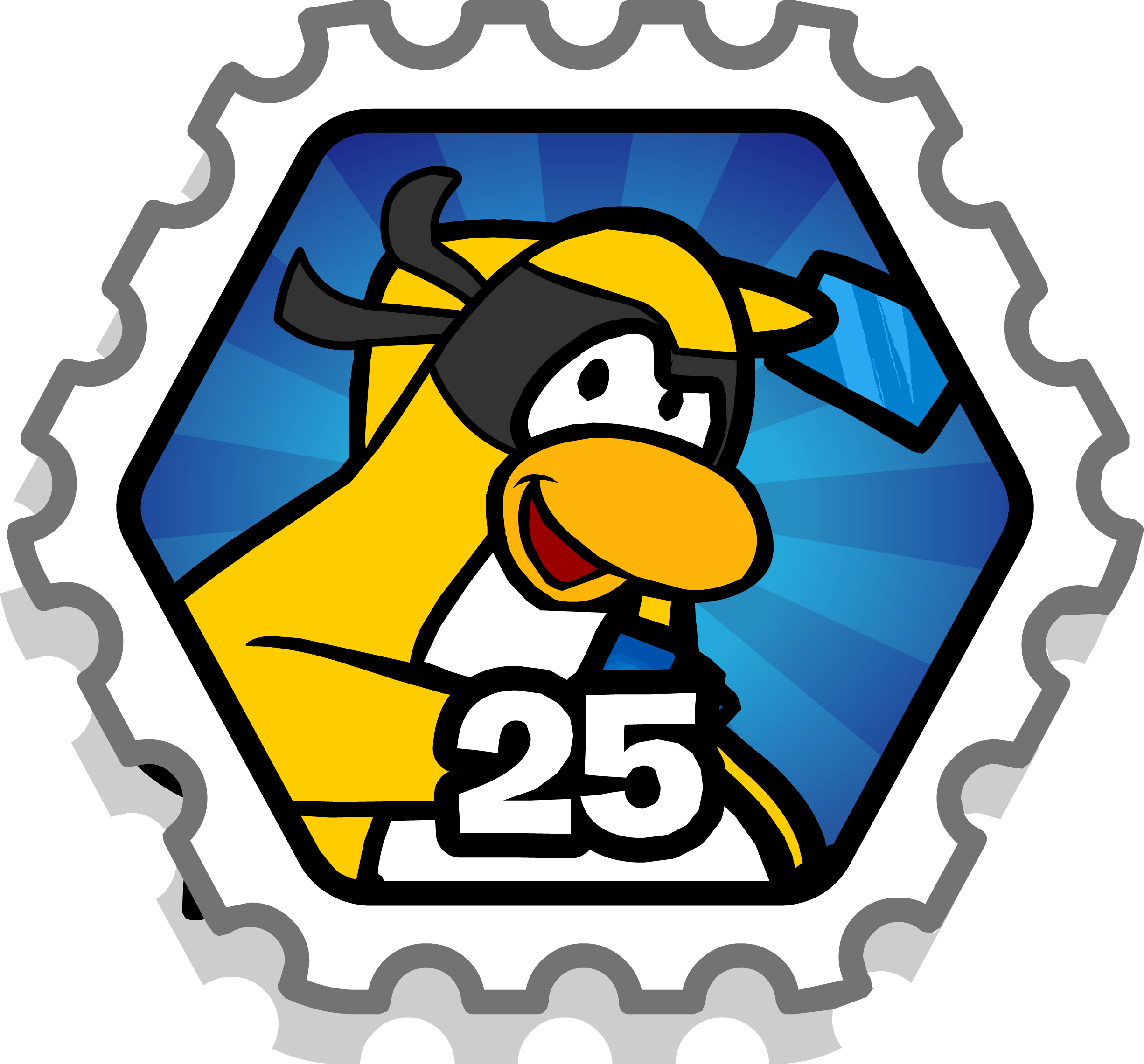 Club Penguin Rewritten Wiki - Club Penguin Sensei Stamp Clipart (2452x2282), Png Download