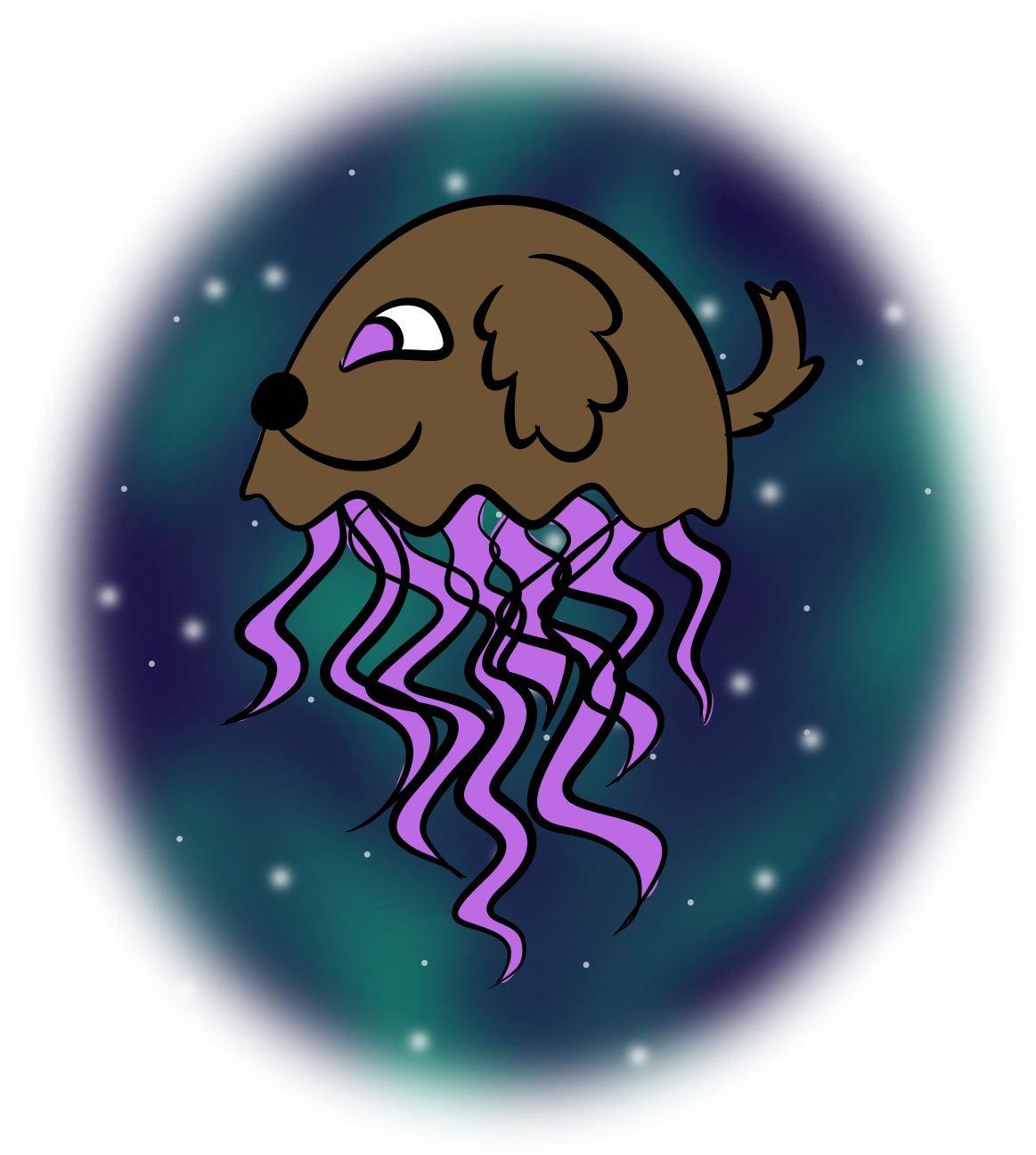 Jellyfish Svg Cute Blue - Illustration Clipart (1296x1315), Png Download