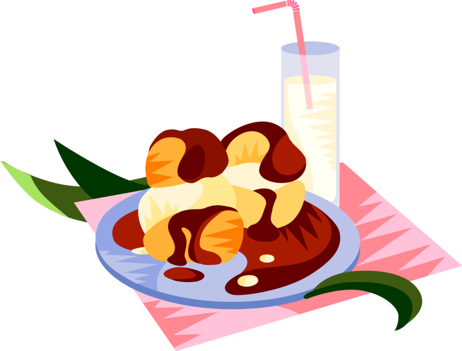 Vector Illustration Of European Cuisine French Pastry - Illustration Clipart (921x700), Png Download