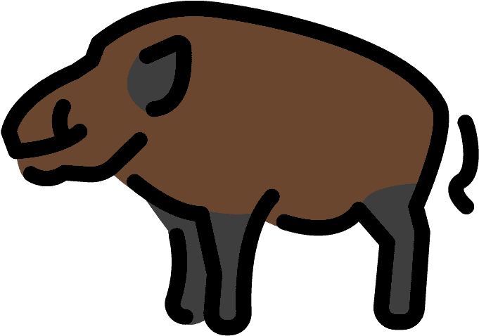Boar Emoji Clipart - Wild Boar - Png Download (800x800), Png Download