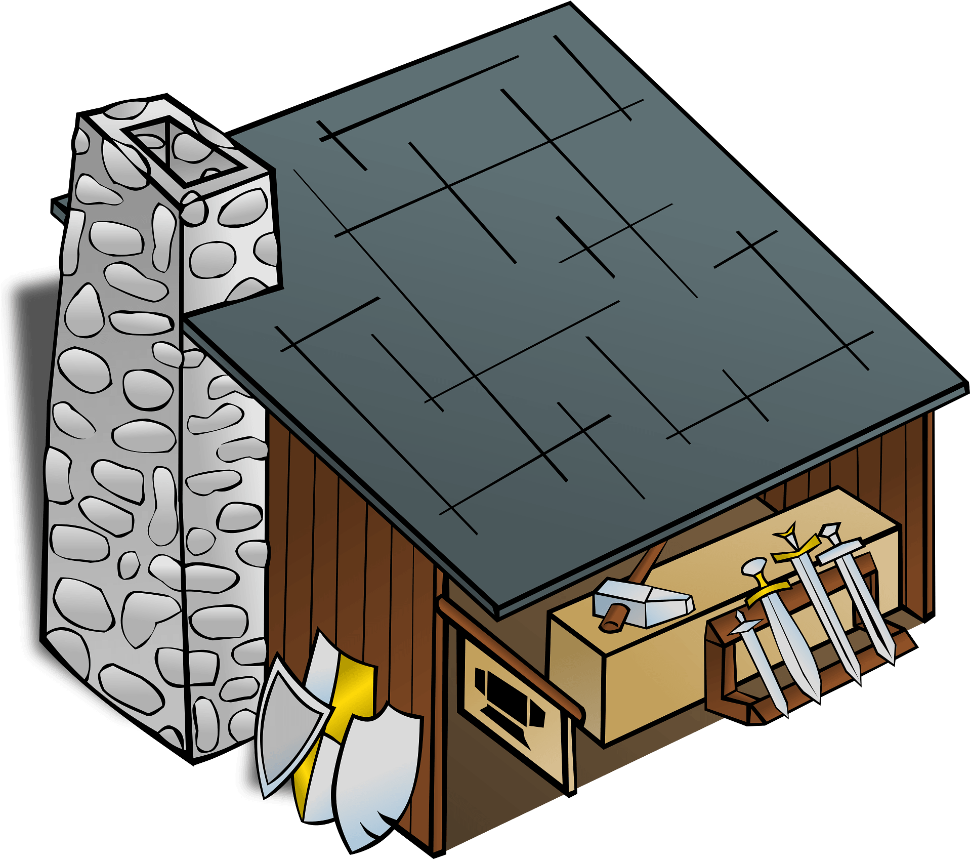 Middle Ages Blacksmith Houses Clipart (1920x1920), Png Download