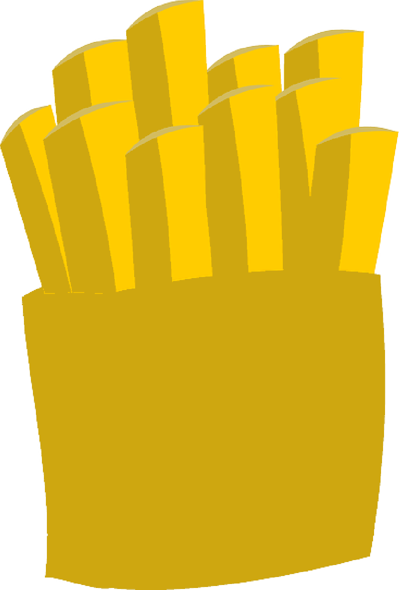 French Fries, Chips, Food, Fries, Fast Food, Junk Food - Transparent French Fries Clip Art - Png Download (800x1182), Png Download