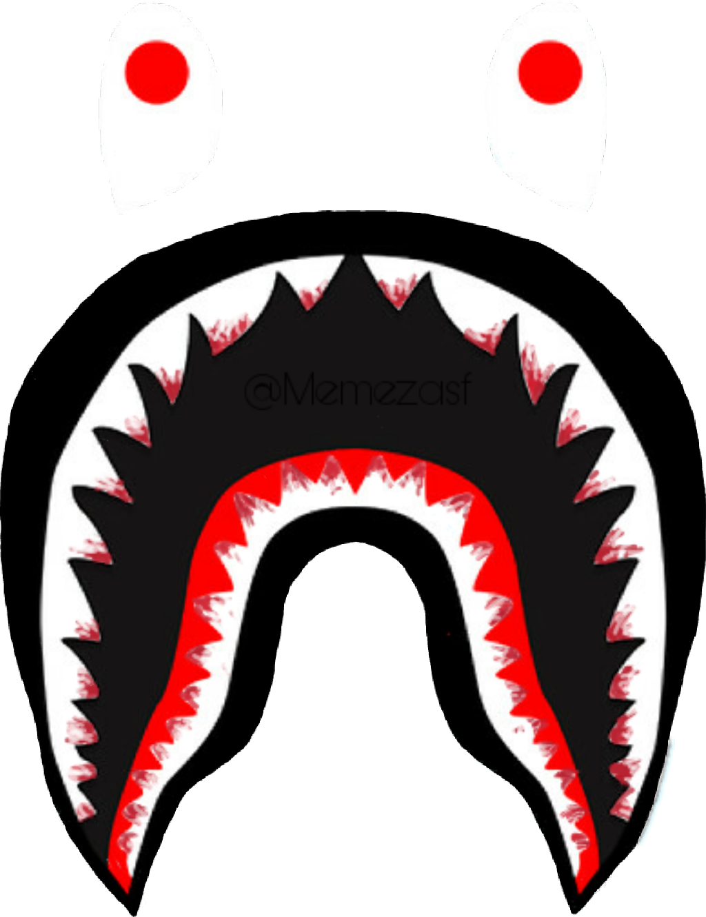 Clipart Shark Eye, Clipart Shark Eye Transparent Free - Shark Bape Logo Png (1024x1330), Png Download
