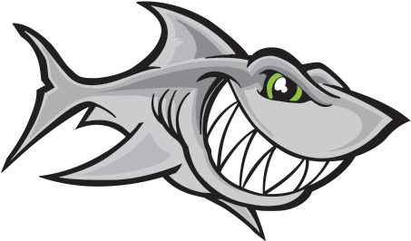 Cartoon Shark Smile - Tubarão Para Inprimir E Colorir Clipart (600x600), Png Download