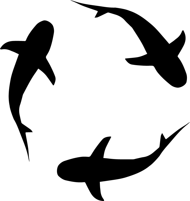 Sharks Samsung Phone Sticker - Tiburon En Circulo Dibujo Clipart (801x848), Png Download