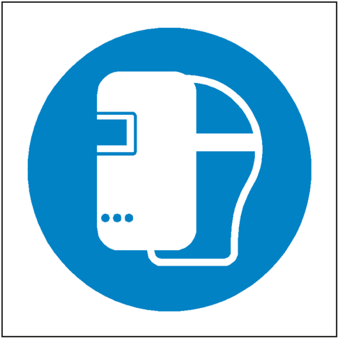 Welding Clipart Welding Helmet - Wear Welding Mask Sign - Png Download (600x600), Png Download