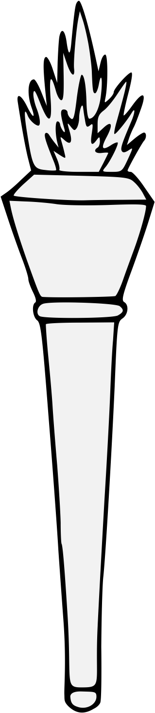 Torch Heraldry Clipart (337x1473), Png Download