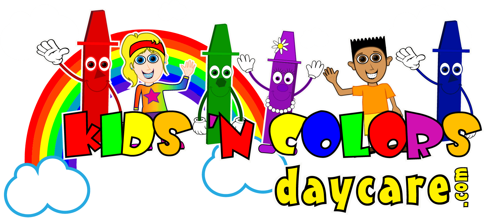 Kids N Colors Daycare Online - Cartoon Clipart (1586x715), Png Download