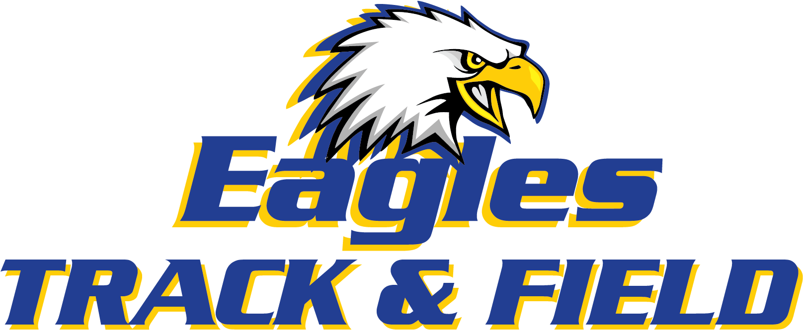 Girls Track And Field Logo For Kids - Eagle Head Clipart (1616x665), Png Download