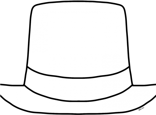New Years Hat Outline Clipart (640x480), Png Download