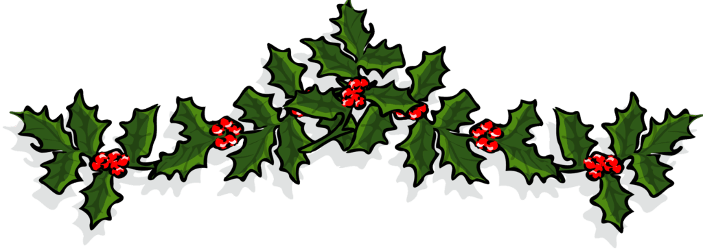 Clipart Holly Christmas - Png Download (1024x365), Png Download