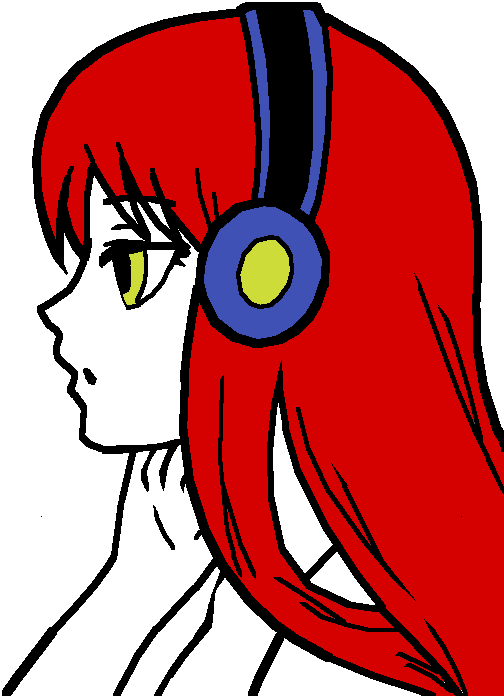 Transparent Crazy Person Clip Art - Girl Who Loves Music - Png Download (504x696), Png Download