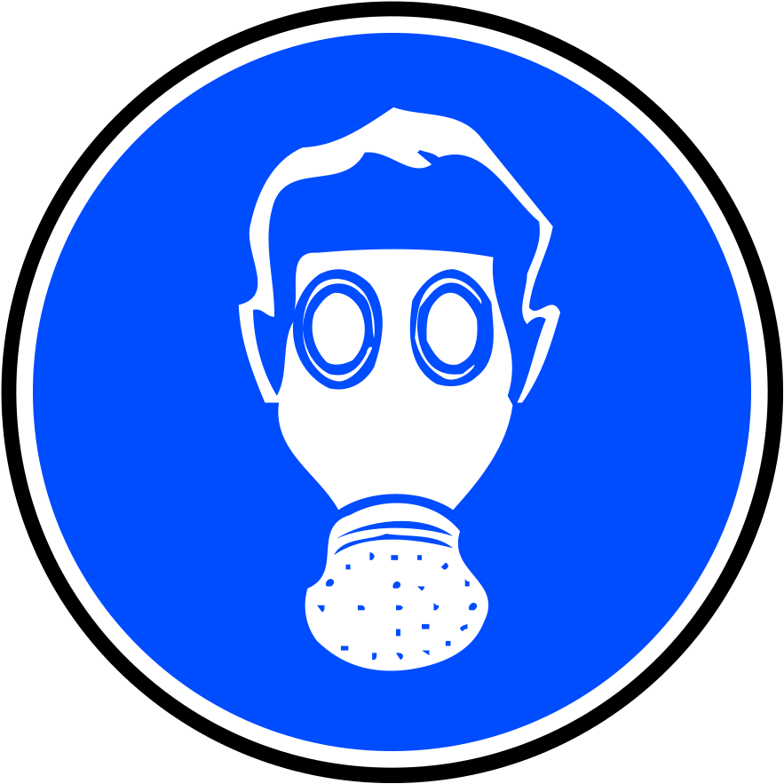 Protection - Clipart - Respiratory Equipment Must Be Worn - Png Download (600x600), Png Download